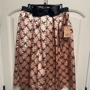 Her Destiny XL A-Line Pink And Black Bow Party Skirt